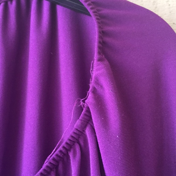Worthington Purple Ruched Blouse - Picture 4 of 7
